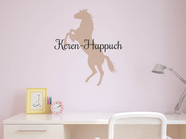 Wandtattoo Keren-Happuch mit Pferd