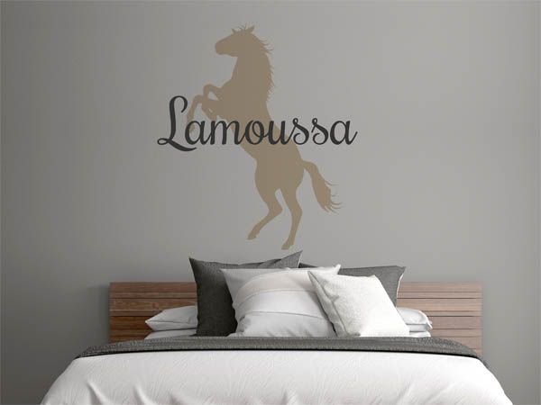 Wandtattoo Lamoussa mit Pferd