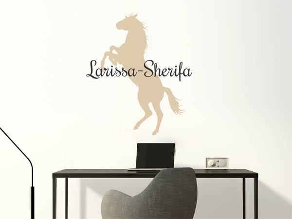Wandtattoo Larissa-Sherifa mit Pferd