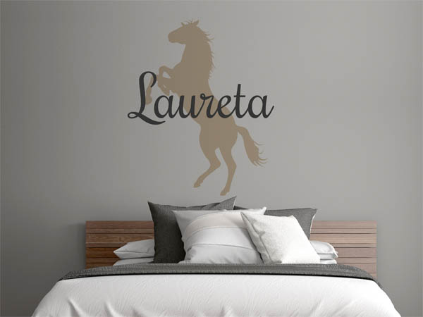 Wandtattoo Laureta mit Pferd