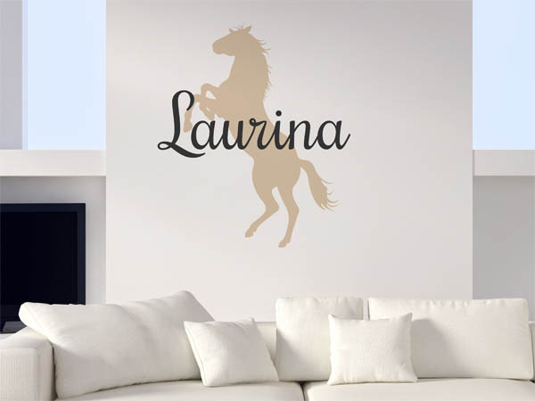 Wandtattoo Laurina mit Pferd