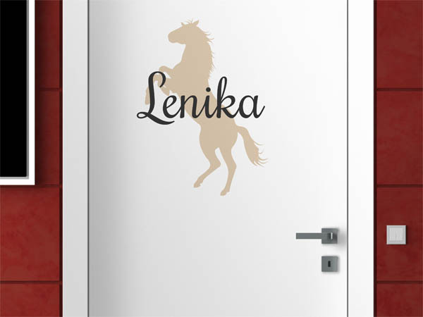 Wandtattoo Lenika mit Pferd