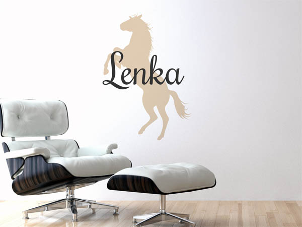 Wandtattoo Lenka mit Pferd