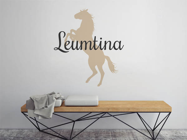 Wandtattoo Leumtina mit Pferd