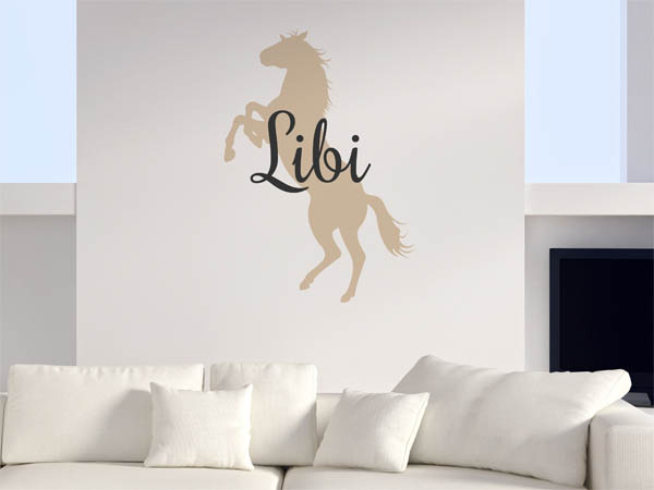 Wandtattoo Libi mit Pferd