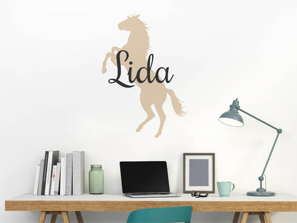 Wandtattoo Lida mit Pferd