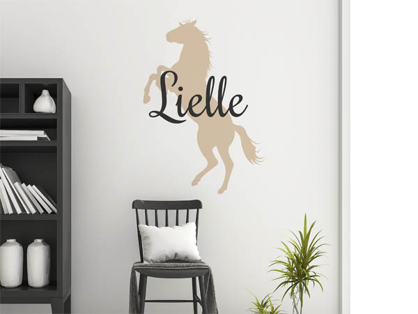 Wandtattoo Lielle mit Pferd