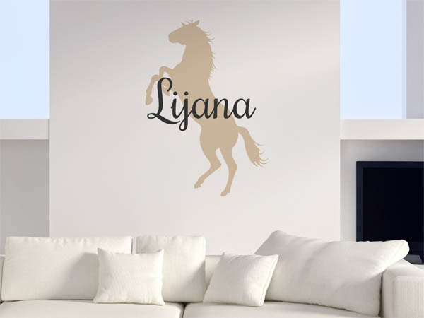 Wandtattoo Lijana mit Pferd
