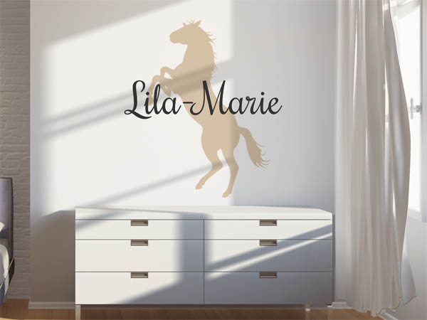 Wandtattoo Lila-Marie mit Pferd