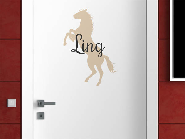 Wandtattoo Ling mit Pferd