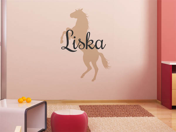 Wandtattoo Liska mit Pferd