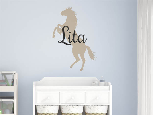 Wandtattoo Lita mit Pferd