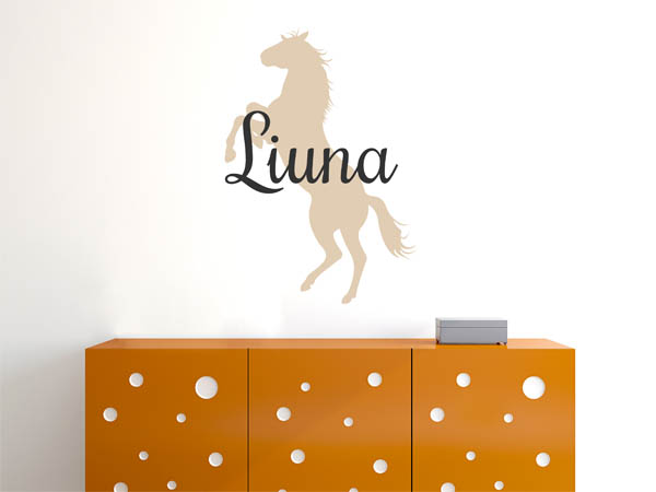 Wandtattoo Liuna mit Pferd