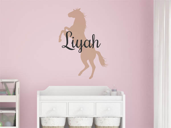 Wandtattoo Liyah mit Pferd