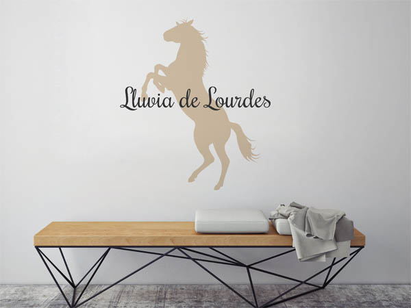 Wandtattoo Lluvia de Lourdes mit Pferd