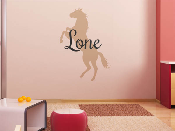 Wandtattoo Lone mit Pferd