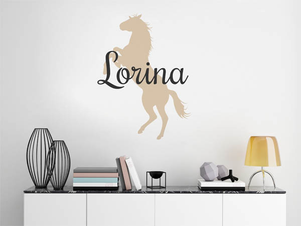 Wandtattoo Lorina mit Pferd