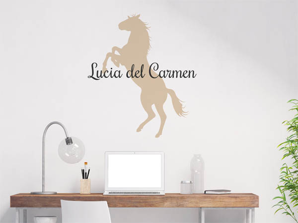 Wandtattoo Lucia del Carmen mit Pferd