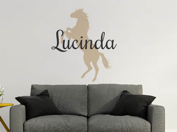 Wandtattoo Lucinda mit Pferd