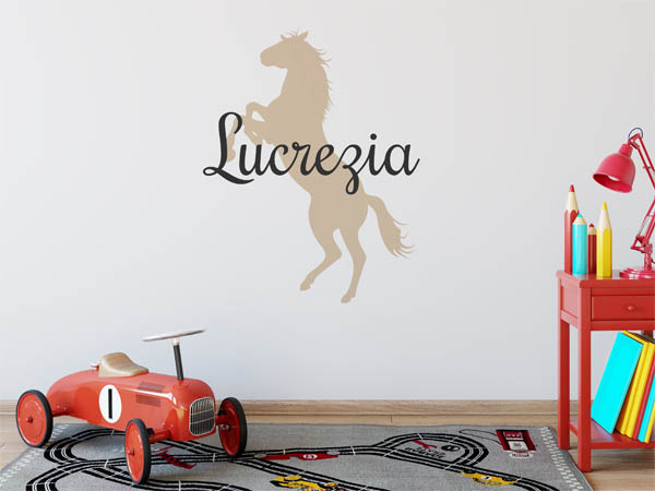 Wandtattoo Lucrezia mit Pferd