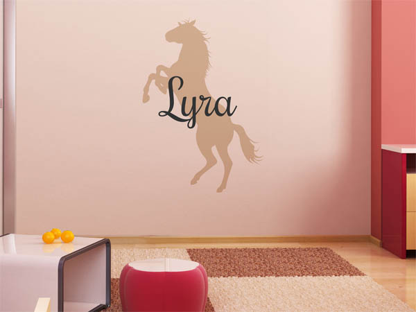 Wandtattoo Lyra mit Pferd