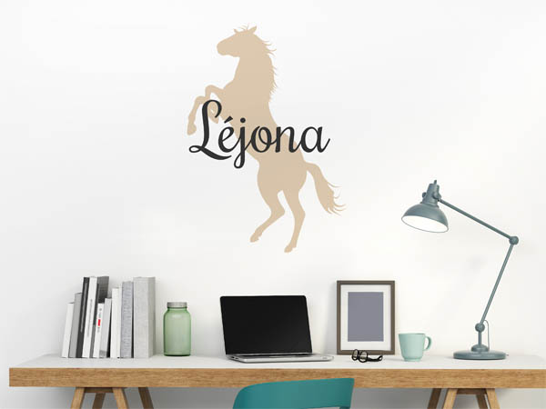 Wandtattoo Léjona mit Pferd