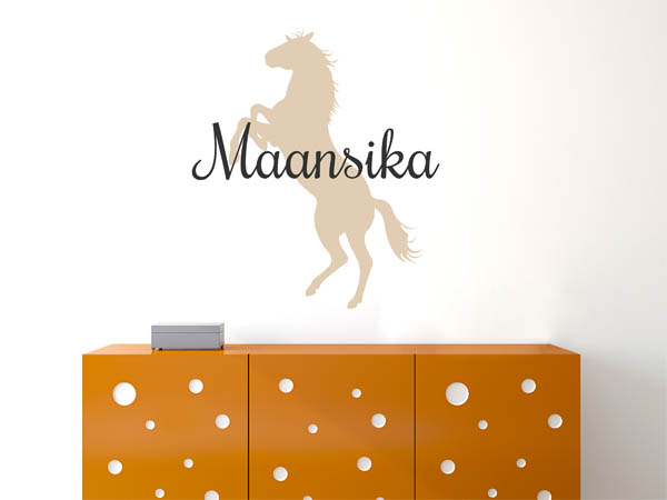 Wandtattoo Maansika mit Pferd