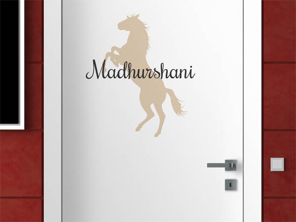 Wandtattoo Madhurshani mit Pferd
