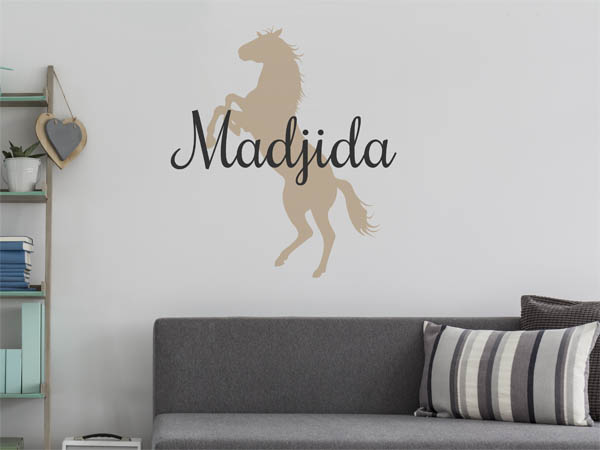 Wandtattoo Madjida mit Pferd
