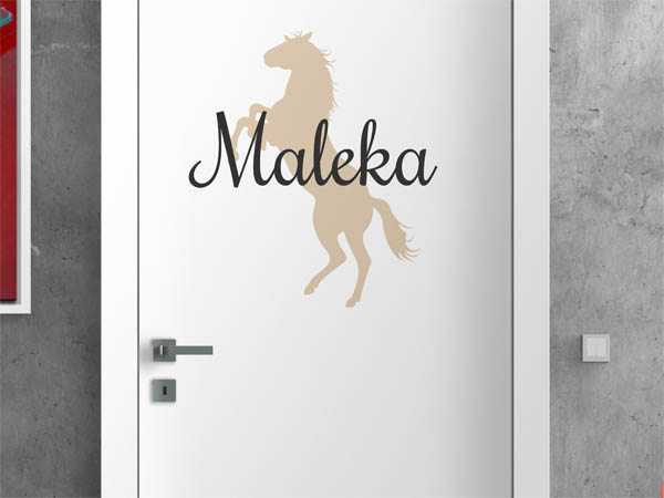 Wandtattoo Maleka mit Pferd