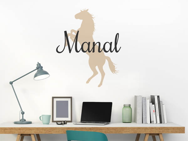 Wandtattoo Manal mit Pferd