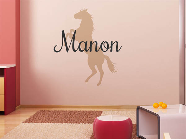 Wandtattoo Manon mit Pferd