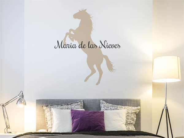 Wandtattoo Maria de las Nieves mit Pferd
