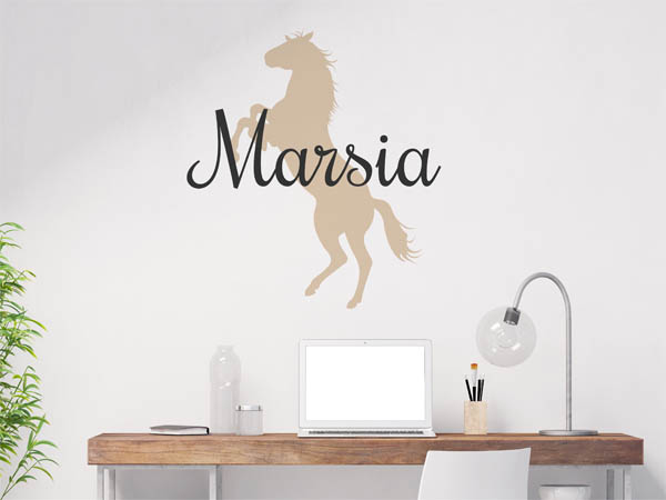 Wandtattoo Marsia mit Pferd