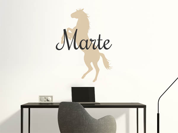 Wandtattoo Marte mit Pferd