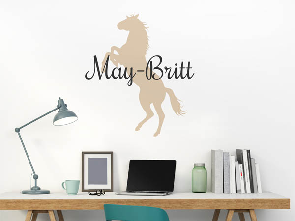 Wandtattoo May-Britt mit Pferd