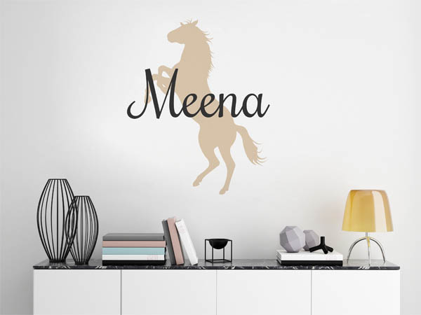 Wandtattoo Meena mit Pferd
