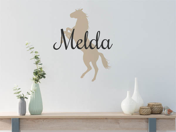 Wandtattoo Melda mit Pferd