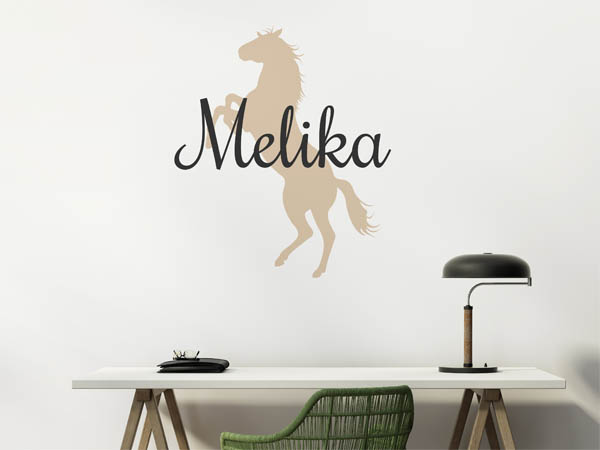 Wandtattoo Melika mit Pferd