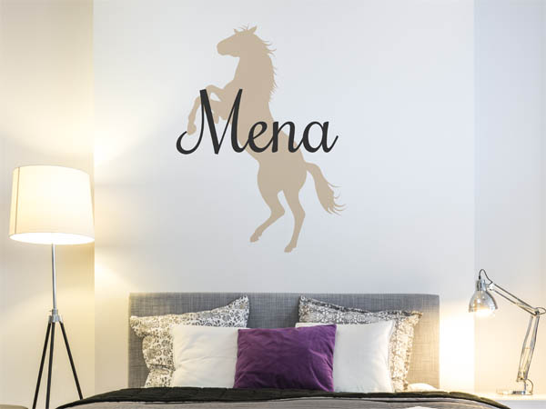 Wandtattoo Mena mit Pferd