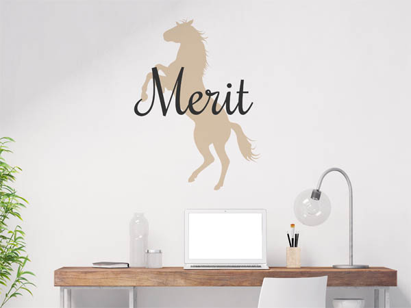 Wandtattoo Merit mit Pferd
