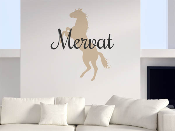 Wandtattoo Mervat mit Pferd