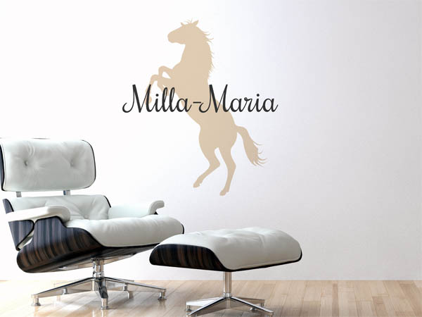 Wandtattoo Milla-Maria mit Pferd
