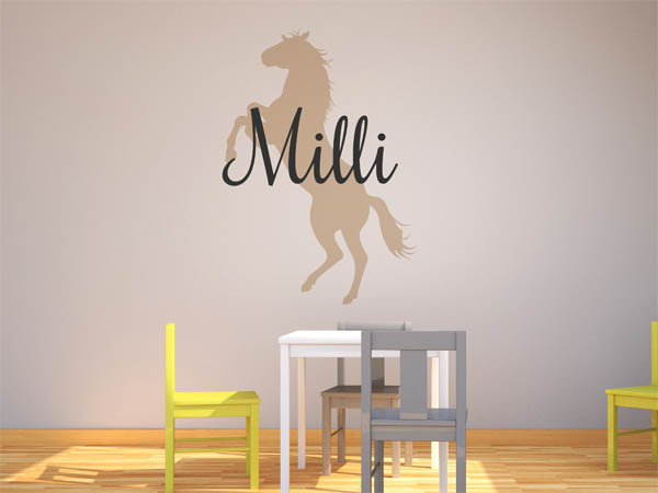 Wandtattoo Milli mit Pferd