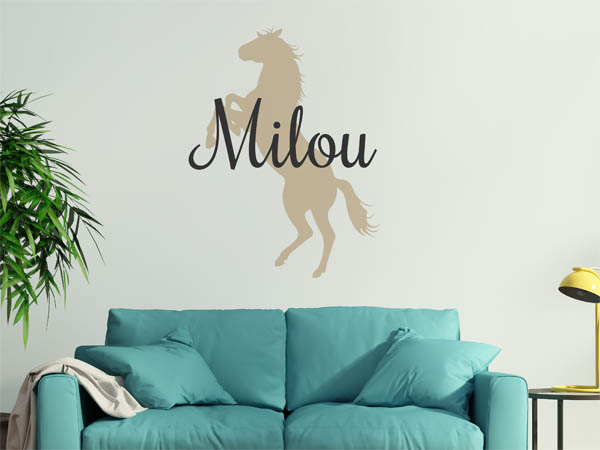 Wandtattoo Milou mit Pferd