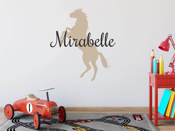 Wandtattoo Mirabelle mit Pferd