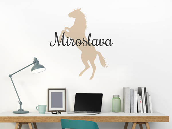 Wandtattoo Miroslava mit Pferd