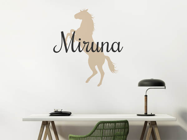 Wandtattoo Miruna mit Pferd