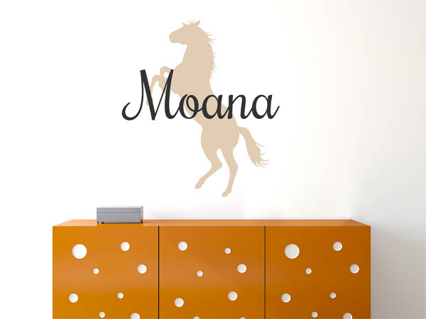 Wandtattoo Moana mit Pferd