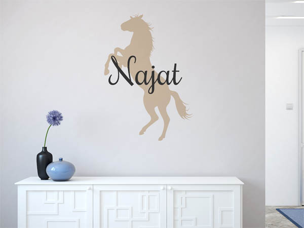 Wandtattoo Najat mit Pferd
